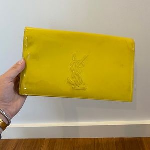 Yves Saint Laurent YSL yellow clutch